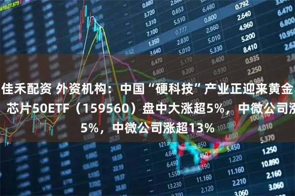 佳禾配资 外资机构：中国“硬科技”产业正迎来黄金发展期，芯片50ETF（159560）盘中大涨超5%，中微公司涨超13%