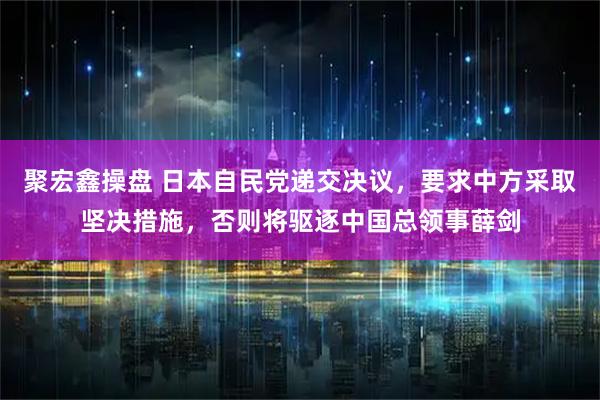 聚宏鑫操盘 日本自民党递交决议，要求中方采取坚决措施，否则将驱逐中国总领事薛剑
